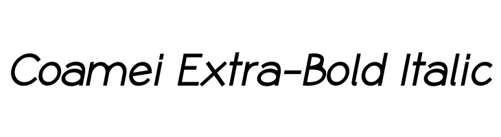 Coamei Extra-Bold Italic  Frei Schriftart Herunterladen