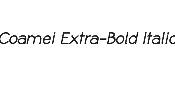 Coamei Extra-Bold Italic Logo