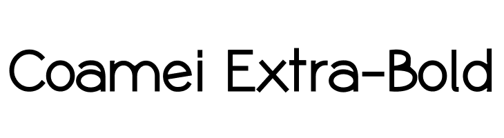 Coamei Extra-Bold  免费字体下载
