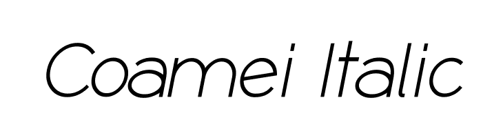 Coamei Italic  Frei Schriftart Herunterladen