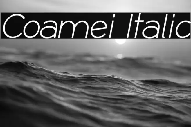 Coamei Italic Font examples