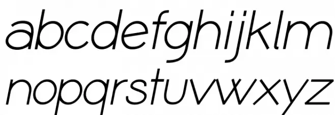 Coamei Italic फ़ॉन्ट लोअरकेस