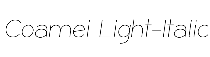 Coamei Light-Italic Font