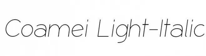 Coamei Light-Italic  Frei Schriftart Herunterladen