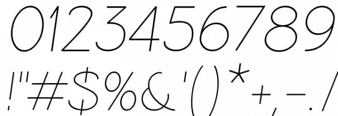 Coamei Light-Italic Font OTHER CHARS