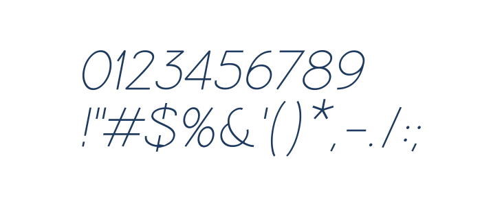 Coamei Light Italic Other Characters