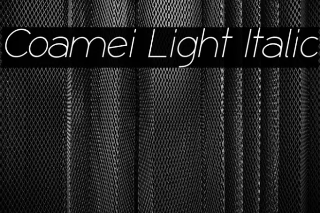 Coamei Light Italic Font examples