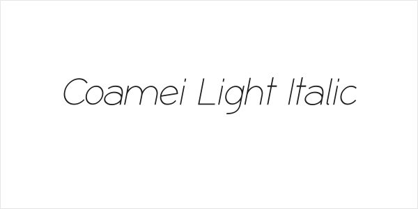 Coamei Light Italic Logo