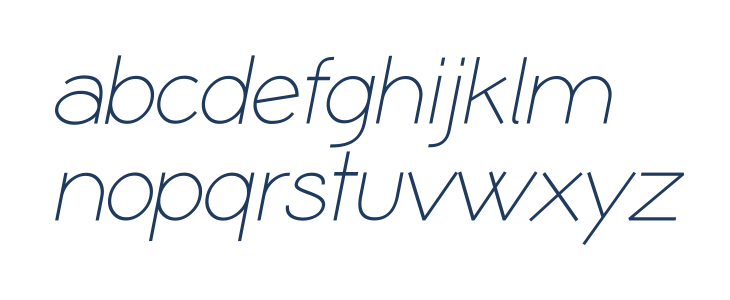 Coamei Light Italic Lowercase