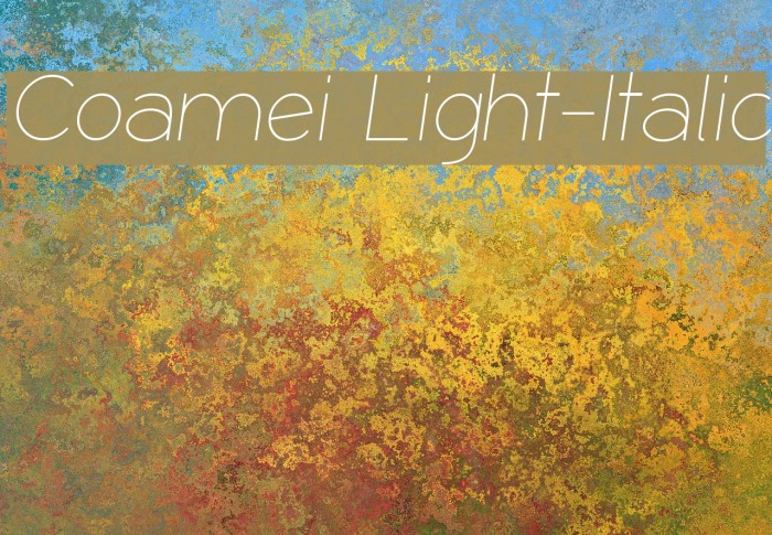 Coamei Light-Italic Font examples