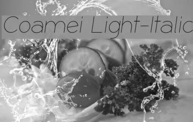 Coamei Light-Italic Font examples