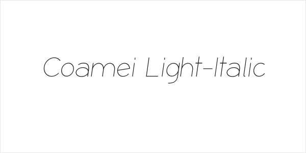 Coamei Light-Italic Logo