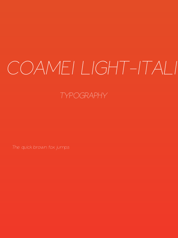 Coamei Light-Italic Poster