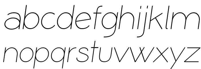 Coamei Light-Italic Font LOWERCASE