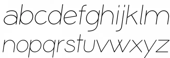 Coamei Light-Italic Font LOWERCASE