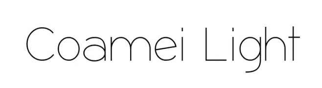 Coamei Light  Free Fonts Download