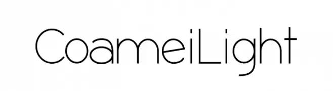 Coamei Light  Скачать бесплатные шрифты