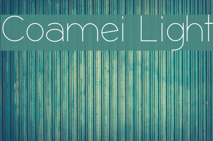 Coamei Light Font examples