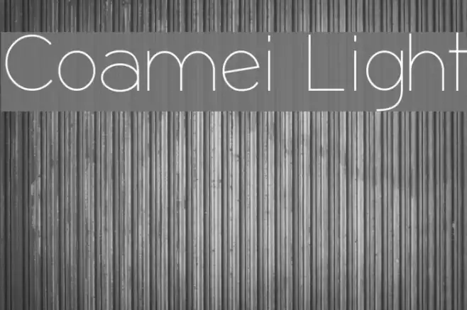 Coamei Light Шрифта examples