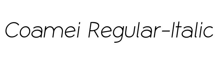 Coamei Regular-Italic Font