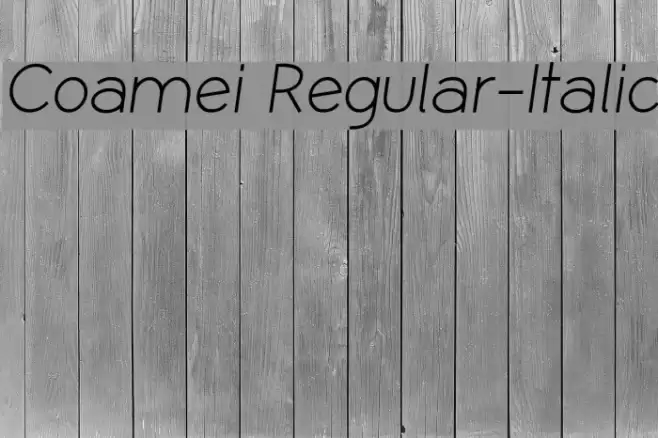 Coamei Regular-Italic Font examples