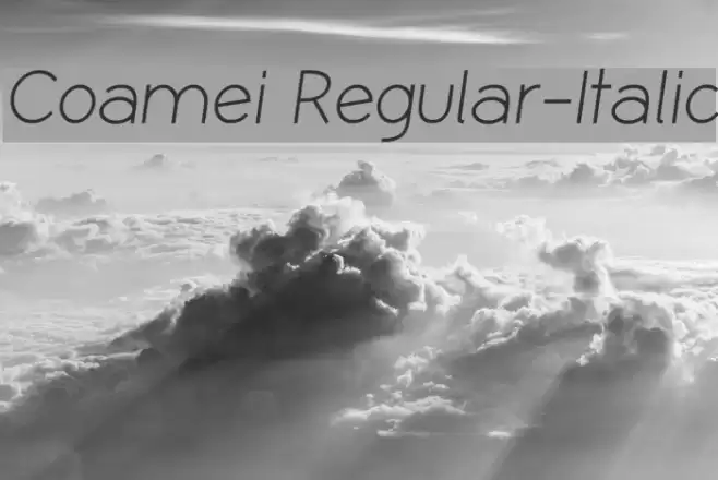 Coamei Regular-Italic Font examples