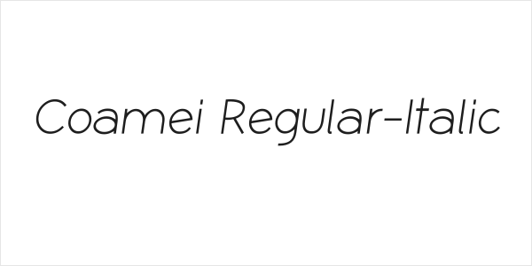 Coamei Regular-Italic Logo