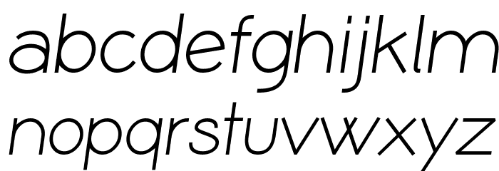 Coamei Regular-Italic Font LOWERCASE