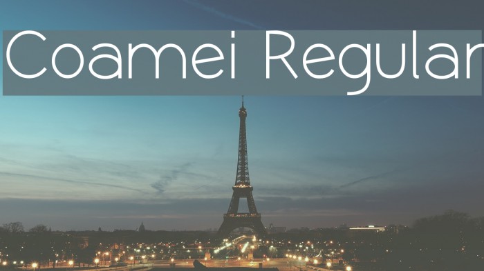 Coamei Regular Font examples