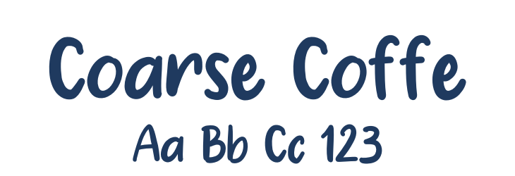 Coarse Coffe Font Preview