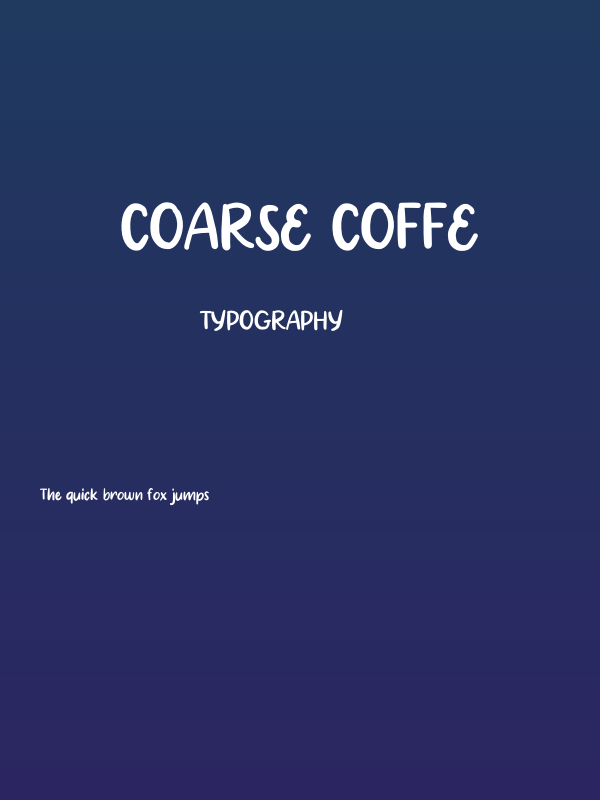 Coarse Coffe Poster