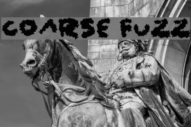 Coarse Fuzz Font examples