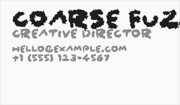 Coarse Fuzz Business Card