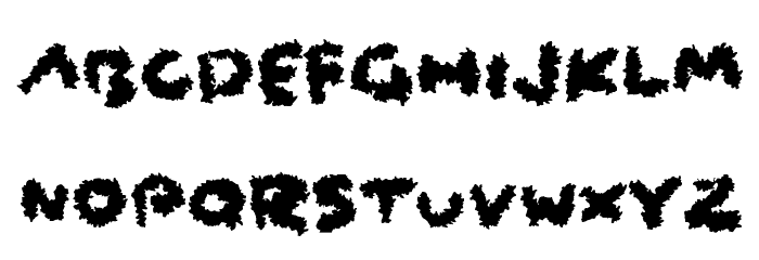 Coarse Fuzz Font LOWERCASE