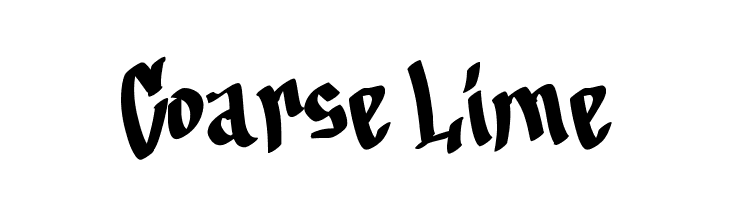 Coarse Lime  フリーフォントのダウンロード