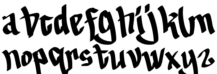 Coarse Lime Font LOWERCASE