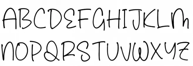 Coashela Notes Schriftart Groß