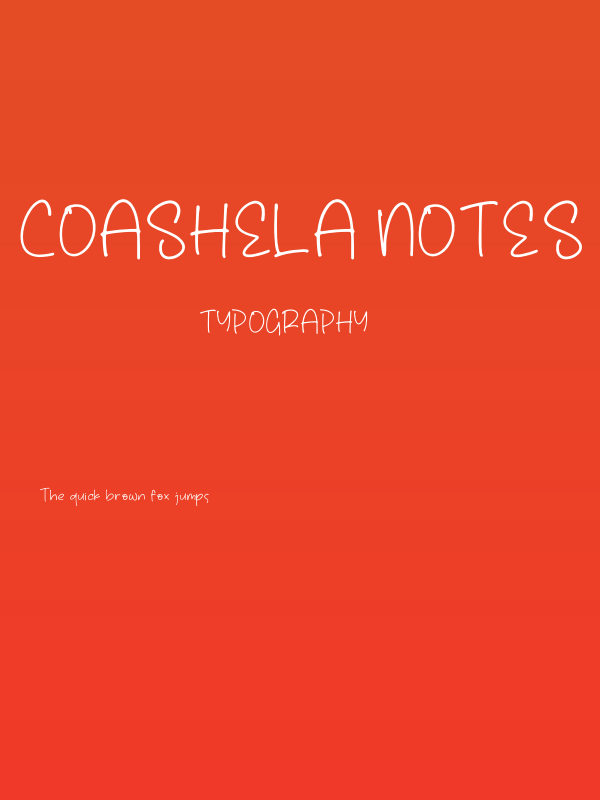 Coashela Notes Poster