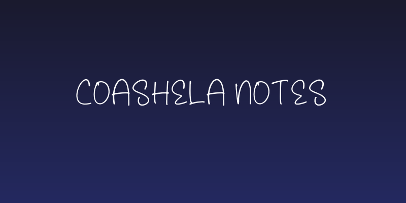Coashela Notes Social Header