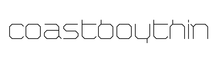 Coastboythin  Скачать бесплатные шрифты