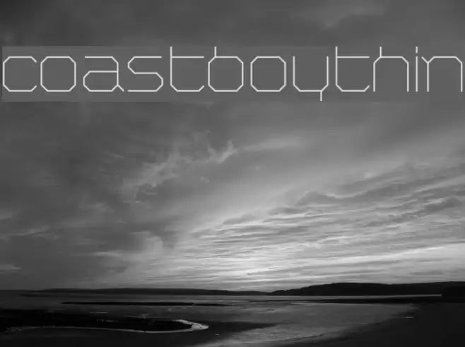 Coastboythin Font examples