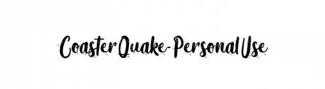 Coaster Quake - Personal Use  Frei Schriftart Herunterladen