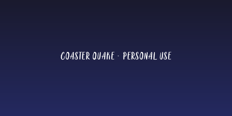 Coaster Quake - Personal Use Social Header