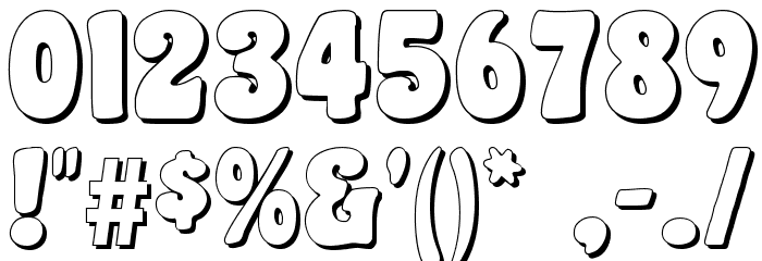 Coaster Shadow Font OTHER CHARS
