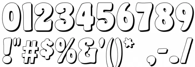 Coaster Shadow Font OTHER CHARS