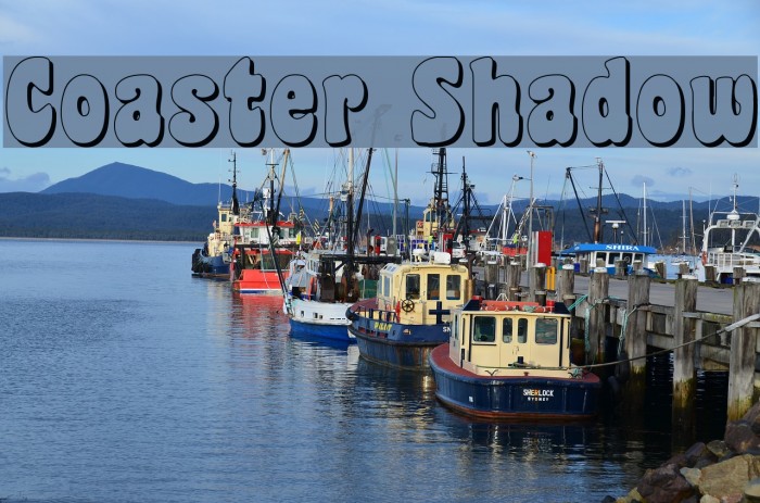 Coaster Shadow Font examples