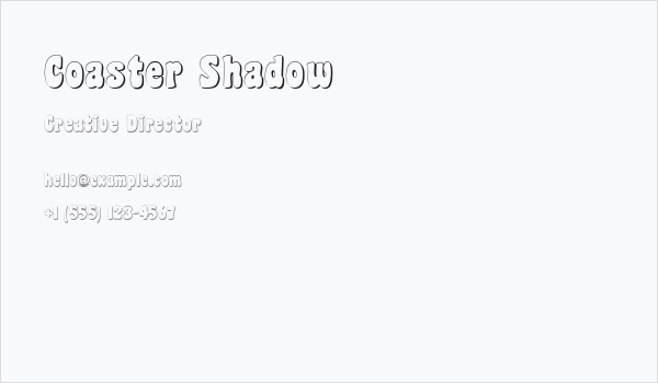Coaster Shadow Business Card
