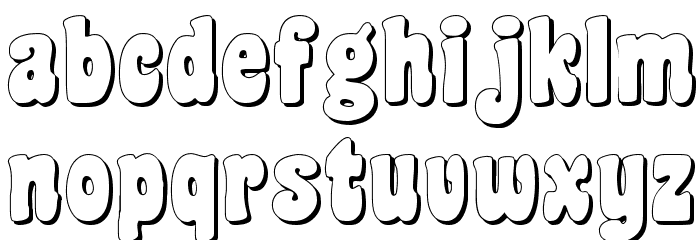 Coaster Shadow Font LOWERCASE