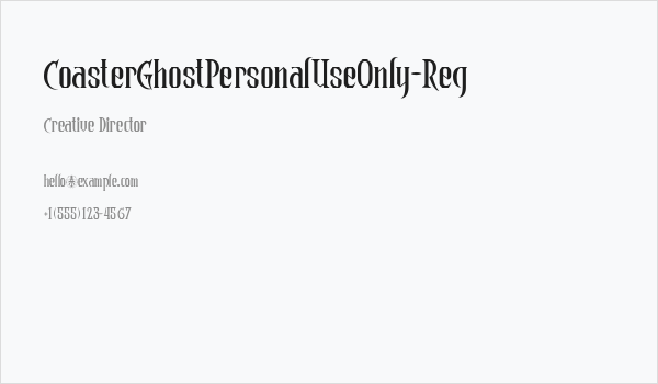 CoasterGhostPersonalUseOnly-Reg Business Card