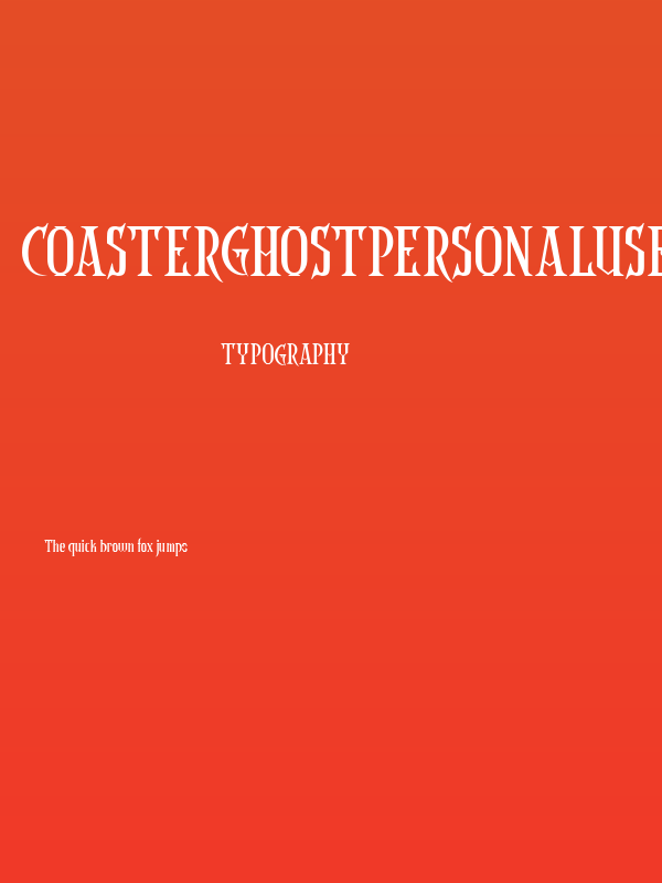 CoasterGhostPersonalUseOnly-Reg Poster